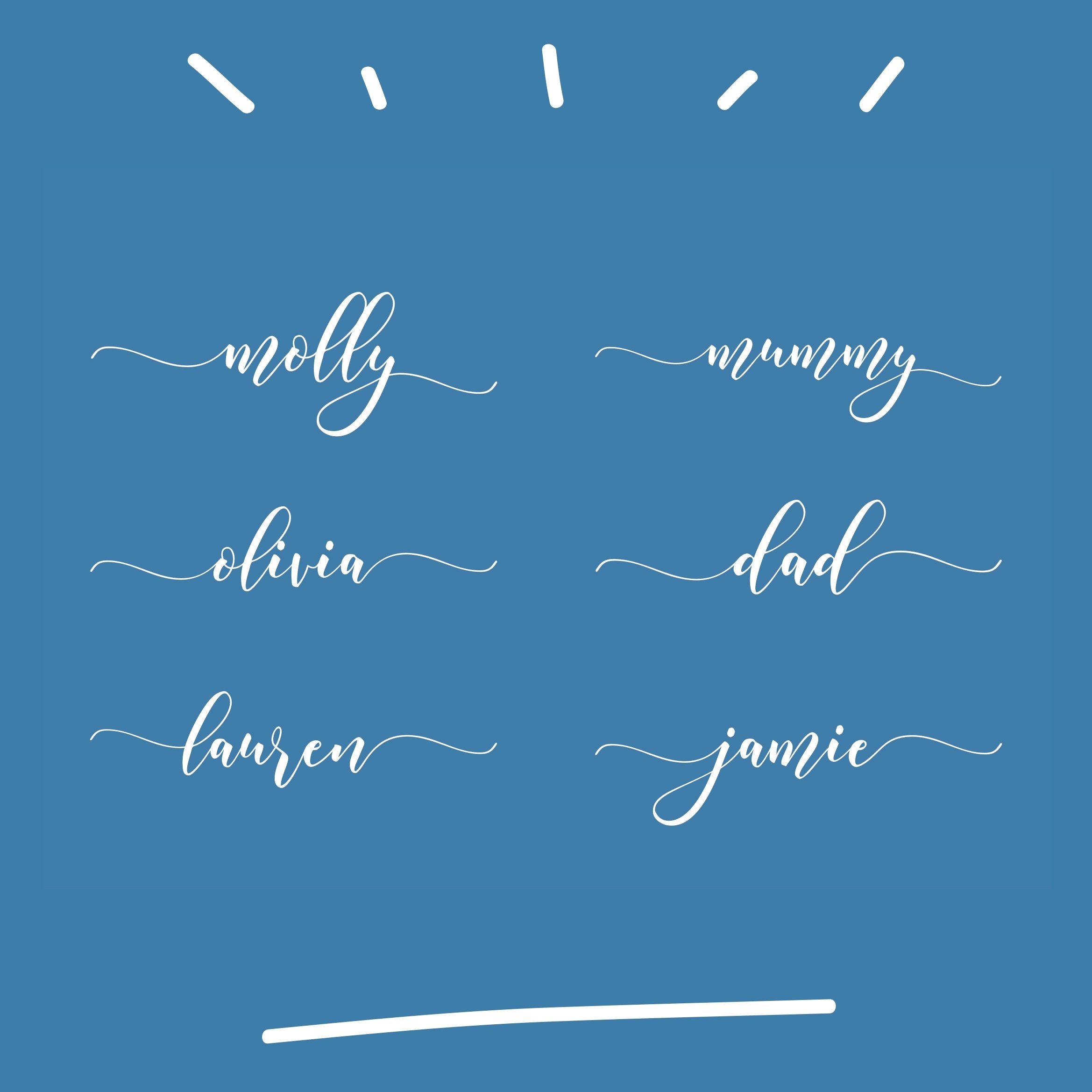 Personalised marble coaster with name in script text. Square drinks mat with marble effect printed. valentines day gift for her wedding