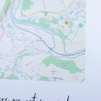 Where we first met map print for Valentine's Day or 1st Paper wedding anniversary