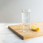 Personalised shot glass engraved with name in script text. personalised glasses Gift for her 18th birthday, graduation gift, bridal party