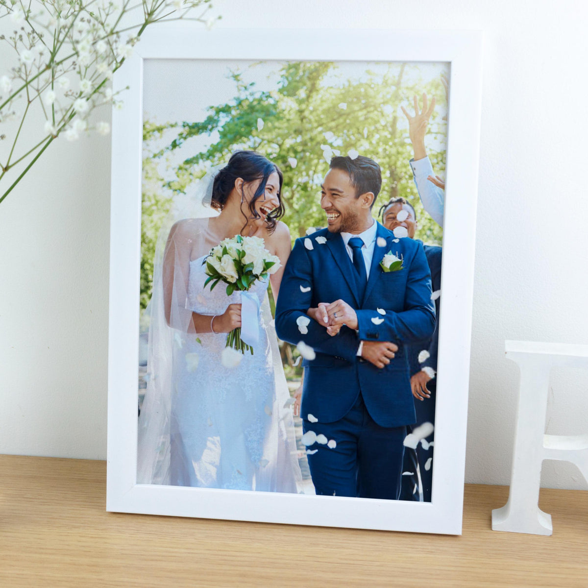 Cotton print of any Wedding photograph – Personalised 2nd Anniversary Gift