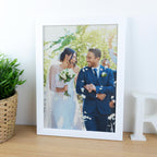 Wedding photograph printed on linen – Custom 12th or 4th Anniversary Gift