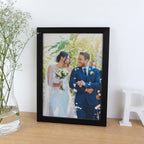 Wedding photograph printed on linen – Custom 12th or 4th Anniversary Gift