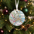 Personalised OS Map Bauble, Custom Location Hanging Christmas Tree Decoration