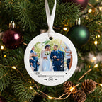 First dance wedding photo bauble Hanging Christmas Tree Decoration