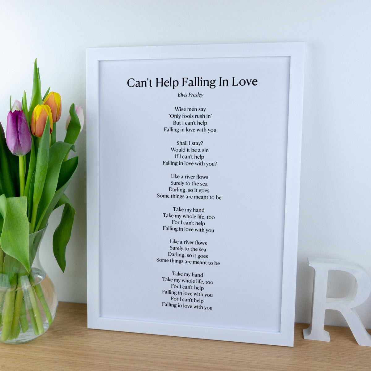 Custom First Dance Song Lyrics Print for 1st paper Anniversary Gift