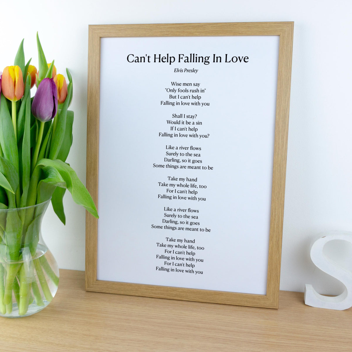 Custom First Dance Song Lyrics Print for 1st paper Anniversary Gift
