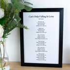 Custom First Dance Song Lyrics Print for 1st paper Anniversary Gift