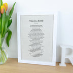 Wedding First Dance Song Lyrics Print Framed Linen Fabric for 4th Anniversary Gift, Custom Music Print