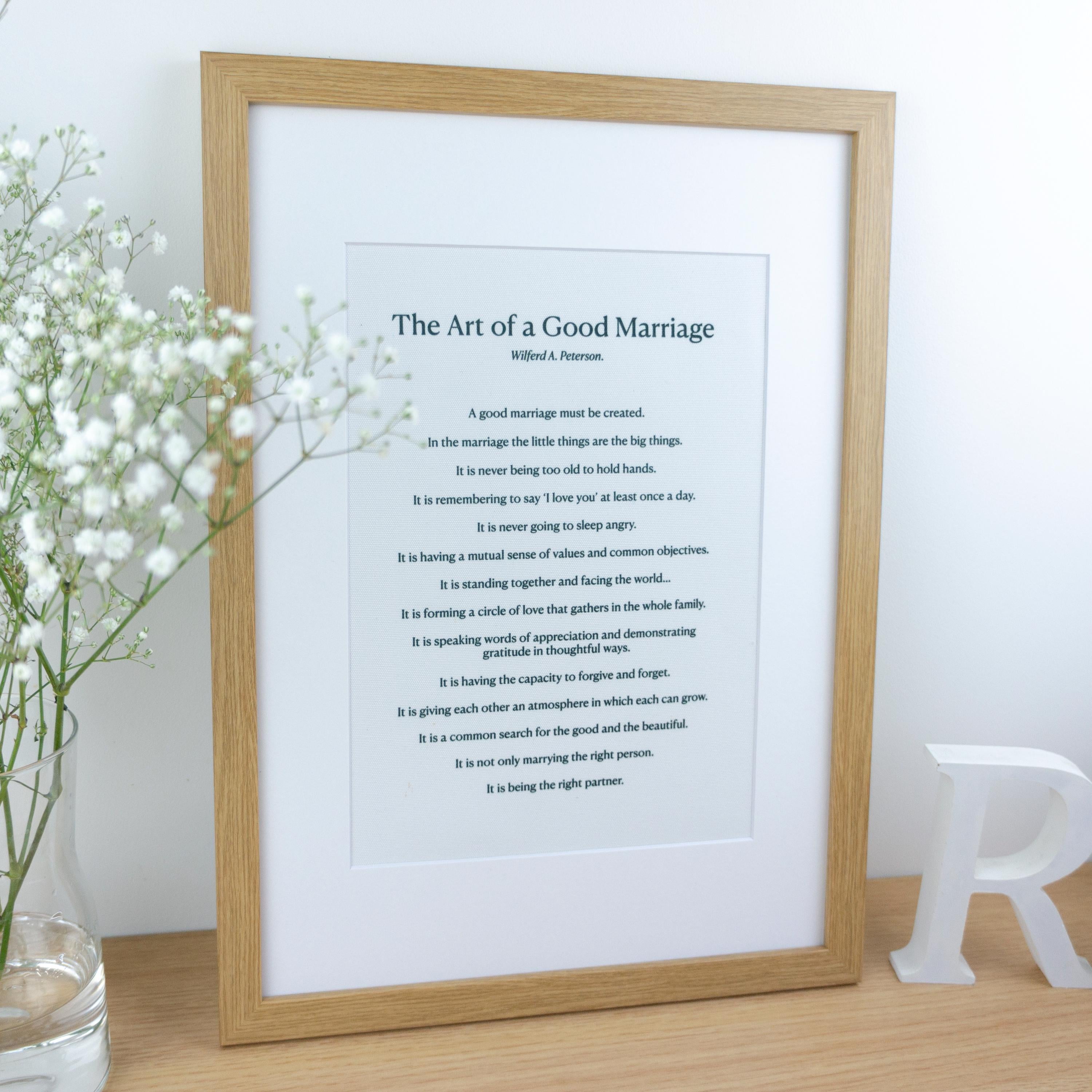Personalised Wedding Reading Print on Cotton – Poem or custom text