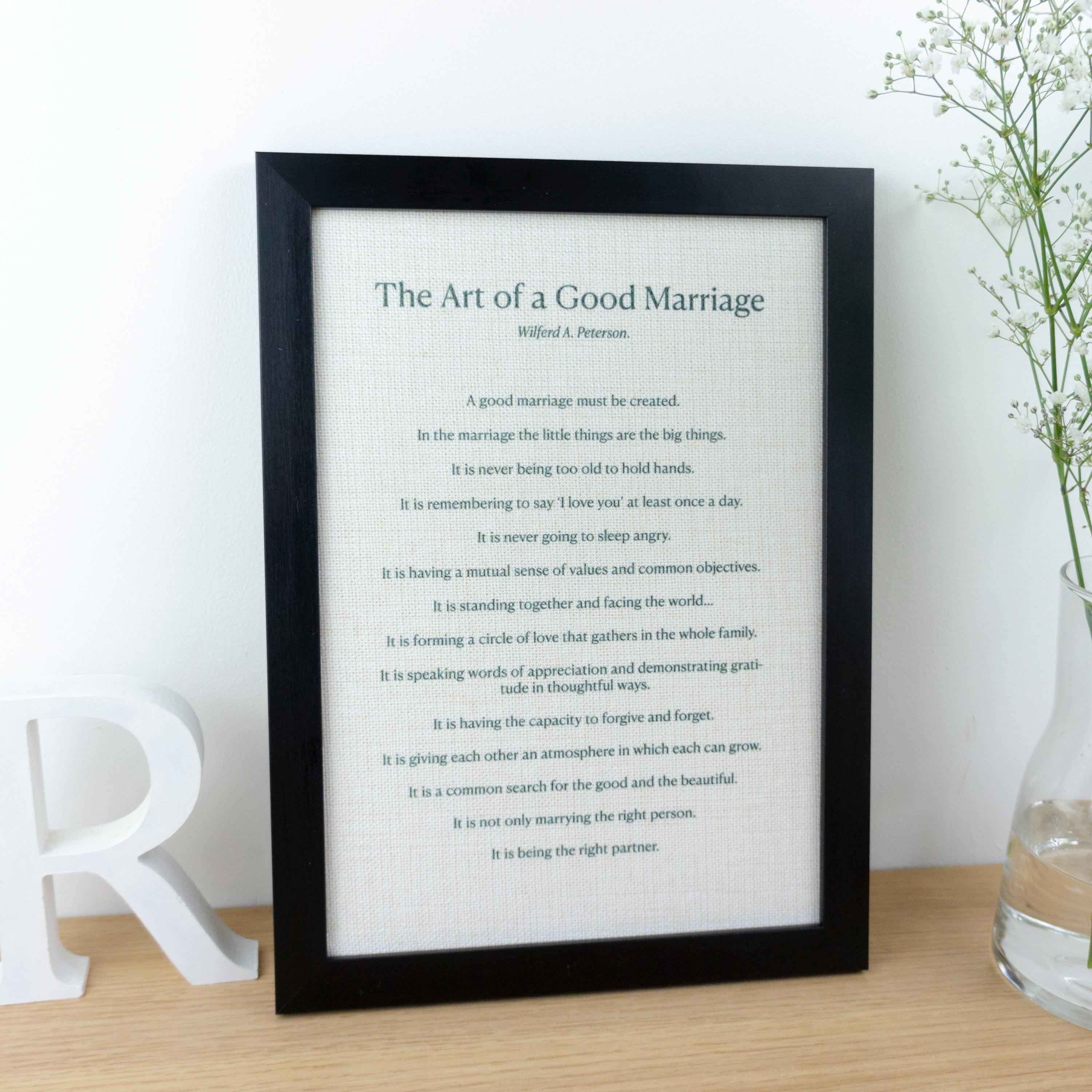 Custom Text Wedding Reading Print on Linen