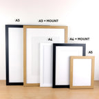 Personalised Map Print on cotton fabric and framed