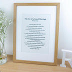 Personalised Wedding Reading Print on Cotton – Poem or custom text