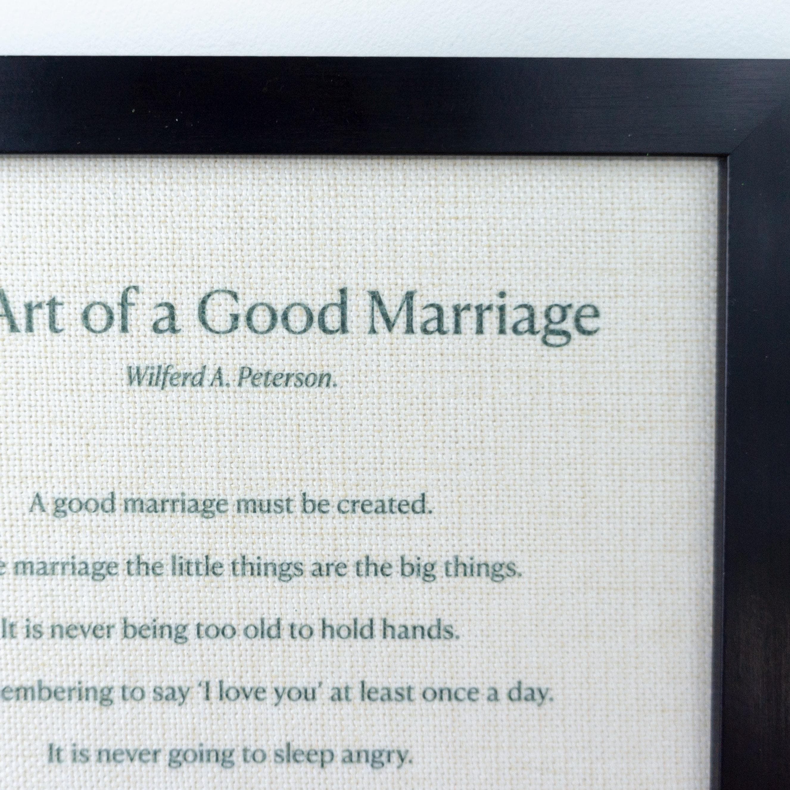 Custom Text Wedding Reading Print on Linen