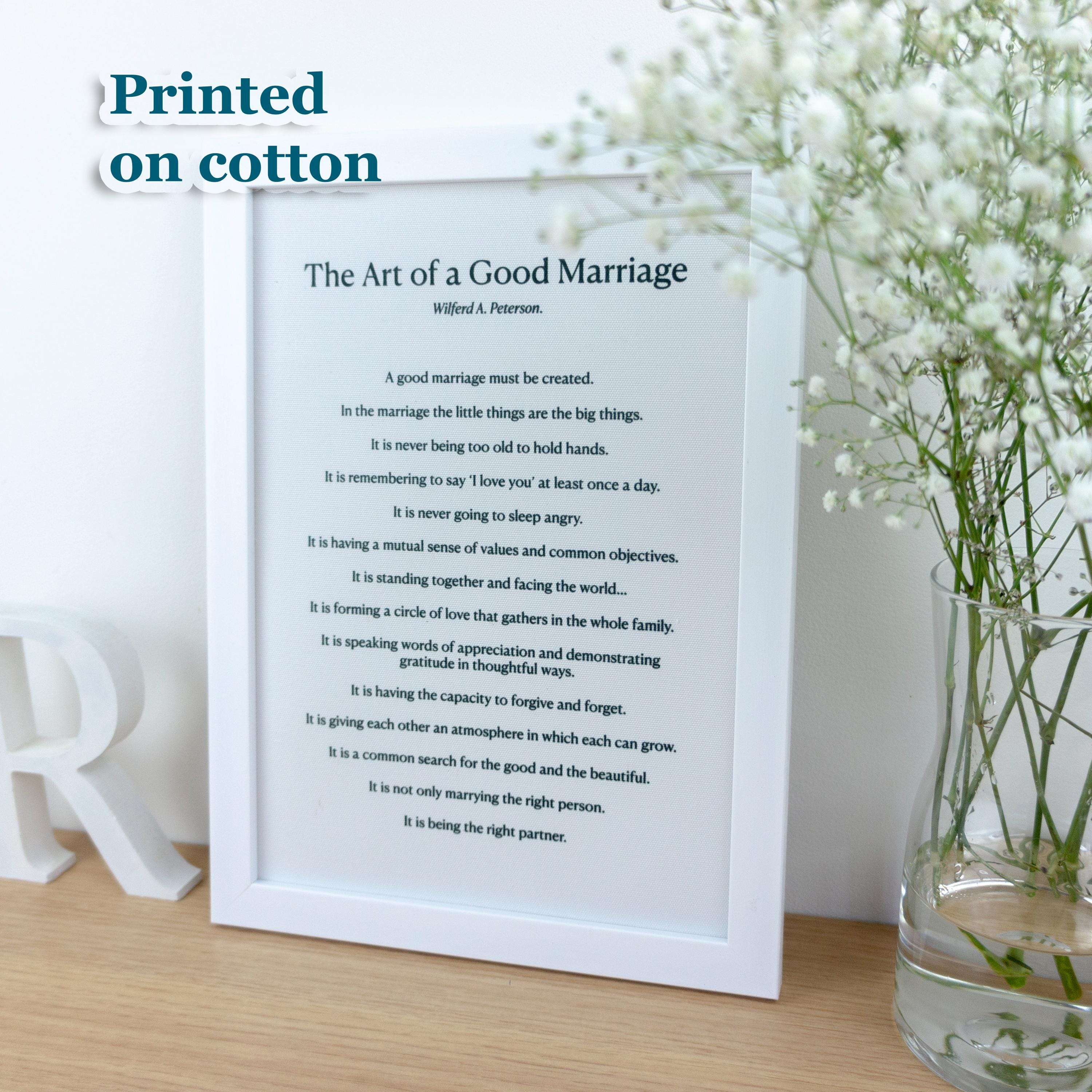 Personalised Wedding Reading Print on Cotton – Poem or custom text