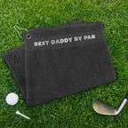 Golfing Towel for New Dad ('Daddy by Par' Text) (Cotton, Clip-On)
