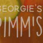 Pimm's glass personalised with name. Hiball summer cocktail glasses for Pimms. Half pint hi ball spirit glass for her mum gift