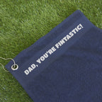 Fishing Towel: Fathers Day Gift with Fish Pun (Clip-On, Cotton)