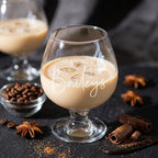 Engraved Cream Liqueur Glass - Personalised with Name, Christmas Gift Idea for Bailey's drink