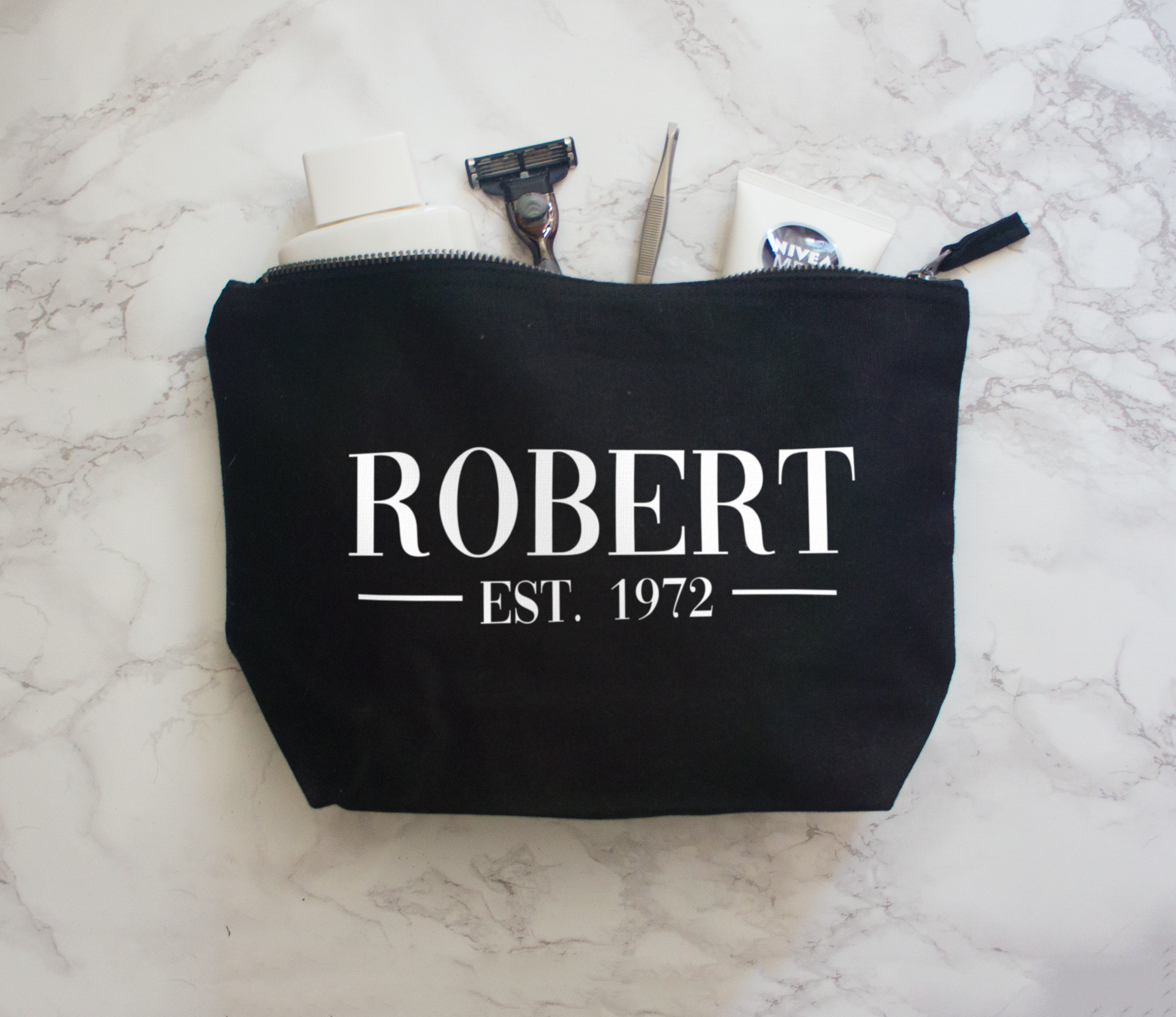 mens wash bag personalised