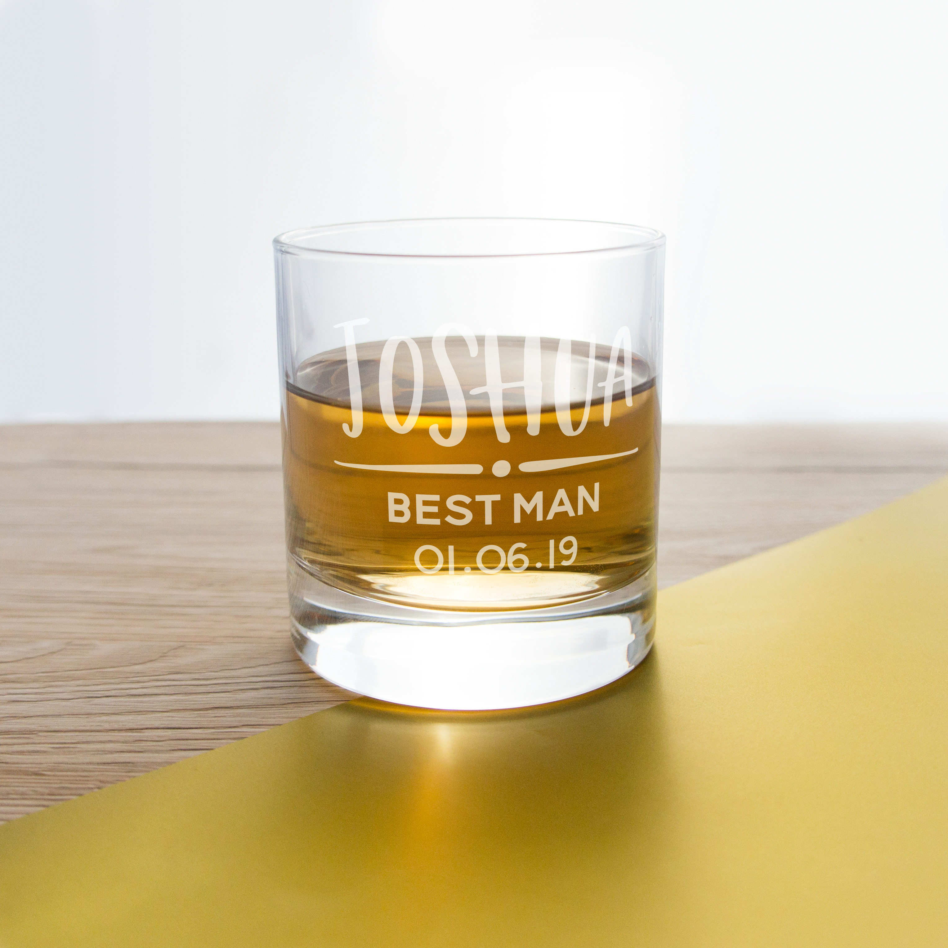 Custom Whiskey Glass For Wedding Favours Crafted Created